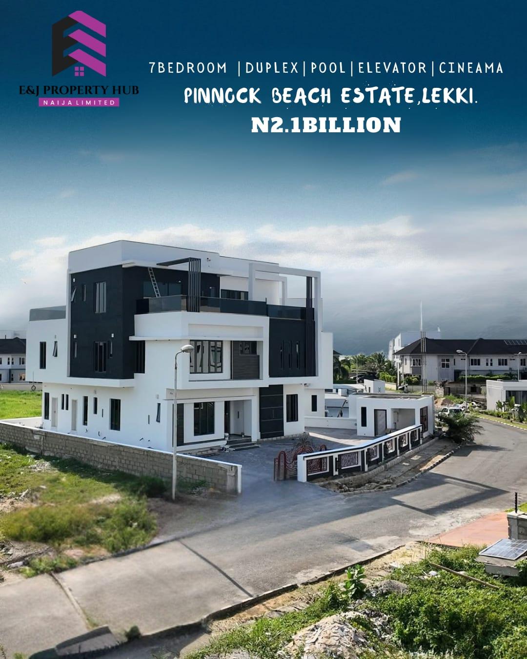 7-Bedroom Fully Automated Luxury Duplex for Sale in Pinnock Beach Estate, Lekki — ₦2.1Billion - Property in Pinnock Beach Estate