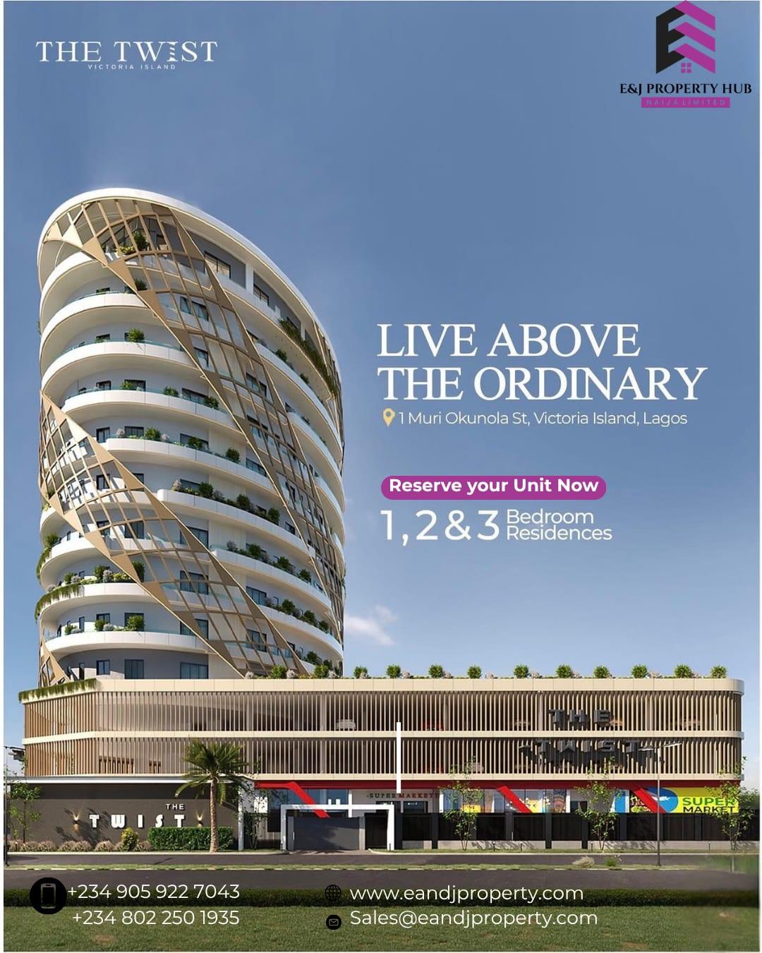 The Twist, Victoria Island — Luxury 1, 2 & 3 Bedroom Residences - Property in Victoria Island